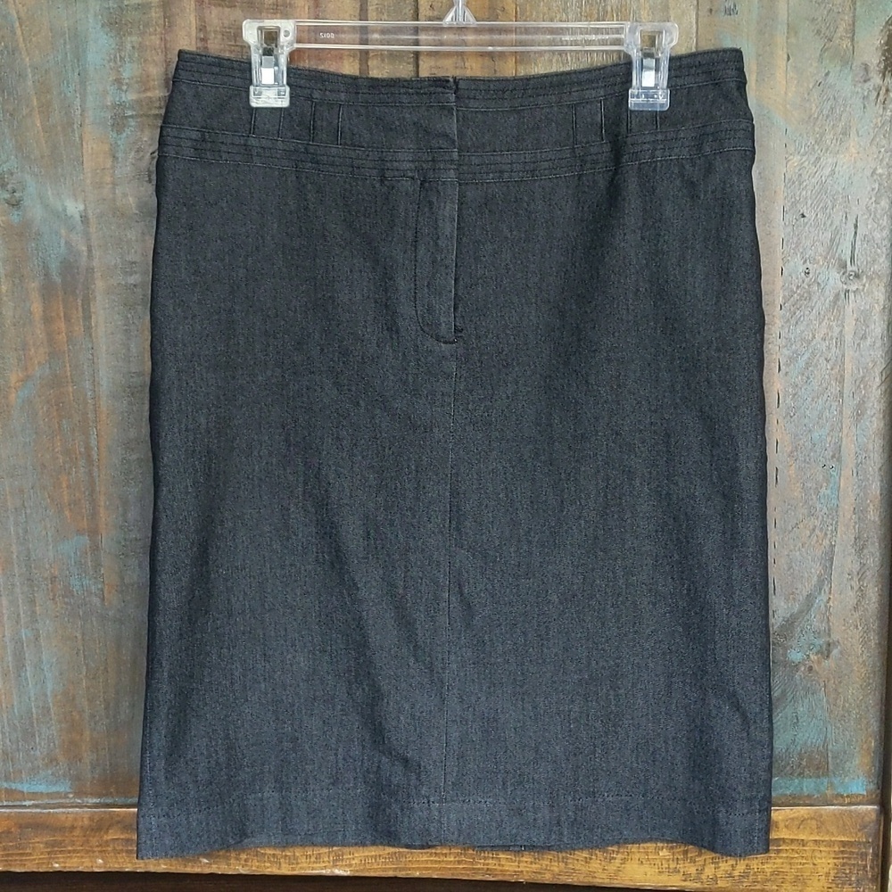 Sandro Sportswear Faux Denim Pencil Skirt - Size 10